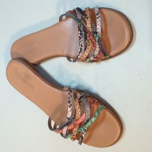 Madewell, Tracie, Kris Kross leather snake embossed sandals.7